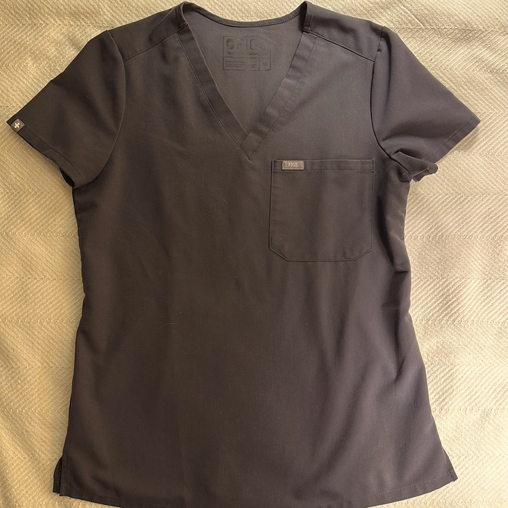 Figs scrub set, charcoal grey, size xs.